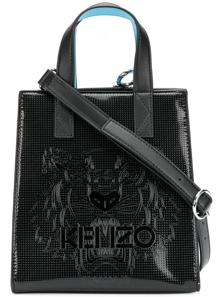 Kenzo Patent Shopping Bag - Black