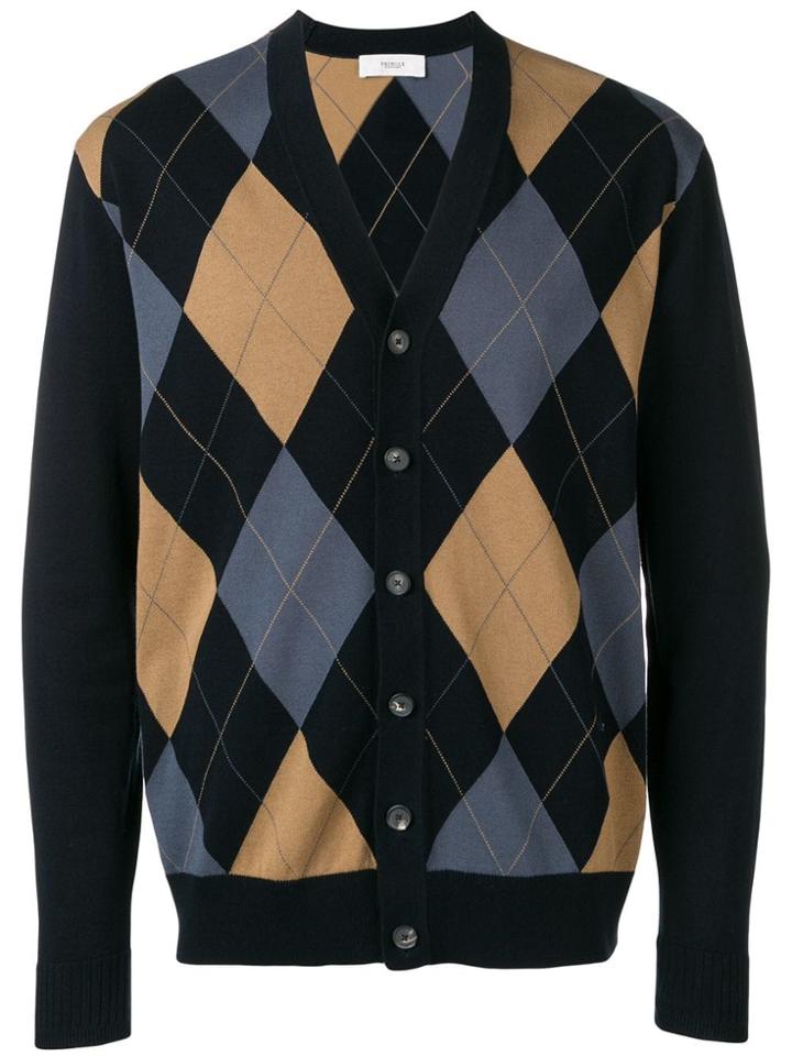 Pringle Of Scotland Argyle Knit Cardigan - Blue