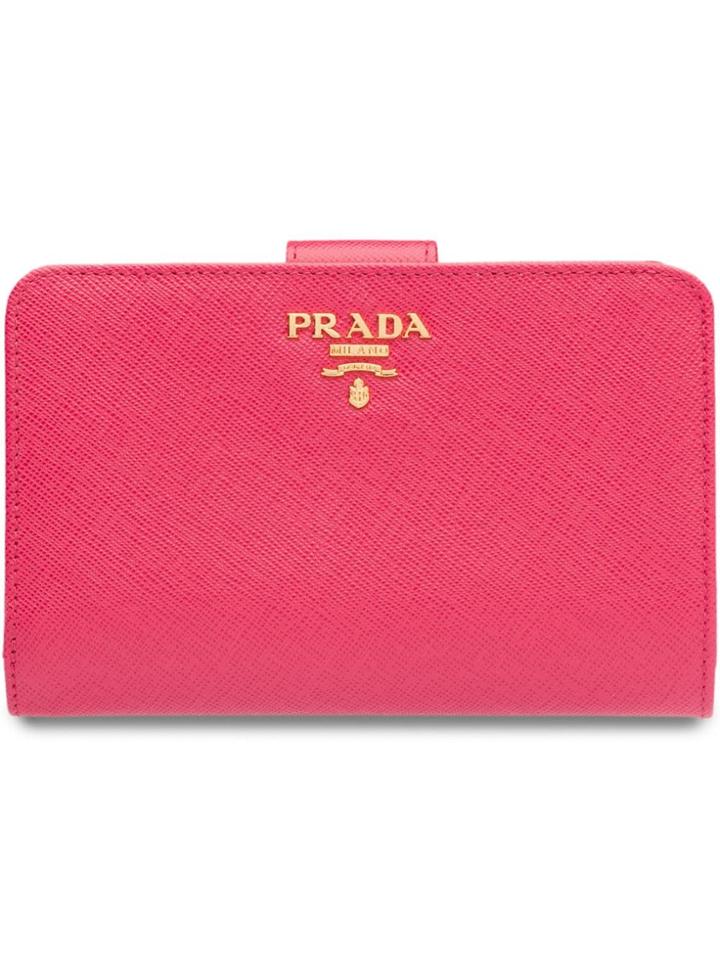 Prada Medium Saffiano Leather Wallet - Pink
