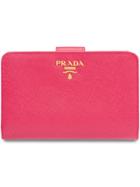 Prada Medium Saffiano Leather Wallet - Pink