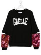 Gaelle Paris Kids Teen Sequin-embellished Logo Print Sweatshirt -