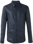 Desa 1972 Buttoned Shirt, Men's, Size: 50, Blue, Leather