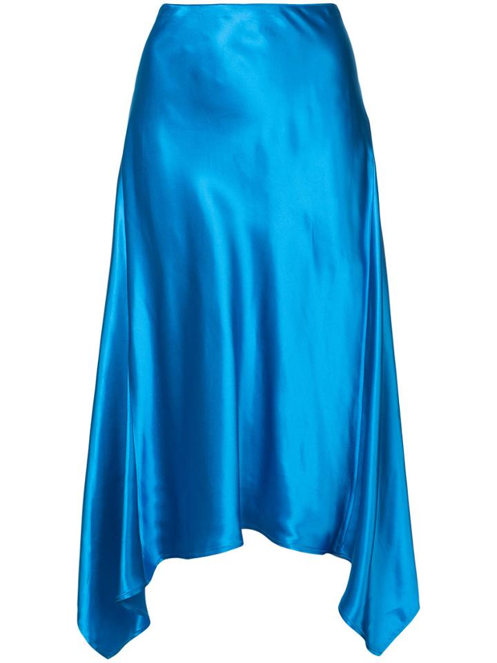 Sies Marjan Curved Hem Midi Skirt - Blue