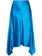 Sies Marjan Curved Hem Midi Skirt - Blue