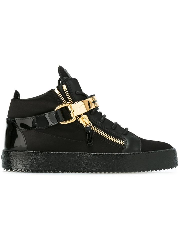 Giuseppe Zanotti Design 'carter' Mid-top Sneakers - Black