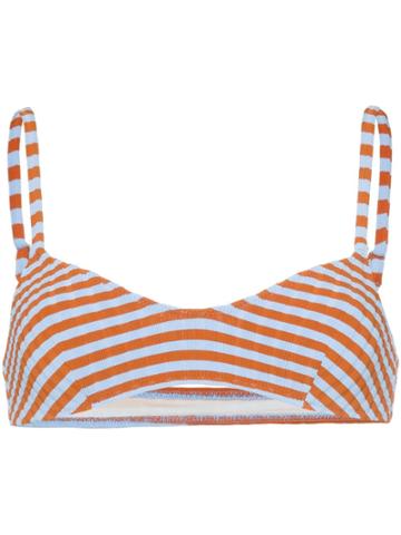 Solid And Striped The Rachel Striped Ribbed Bikini - Blue