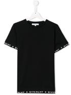 Givenchy Kids Logo Printed T-shirt - Black