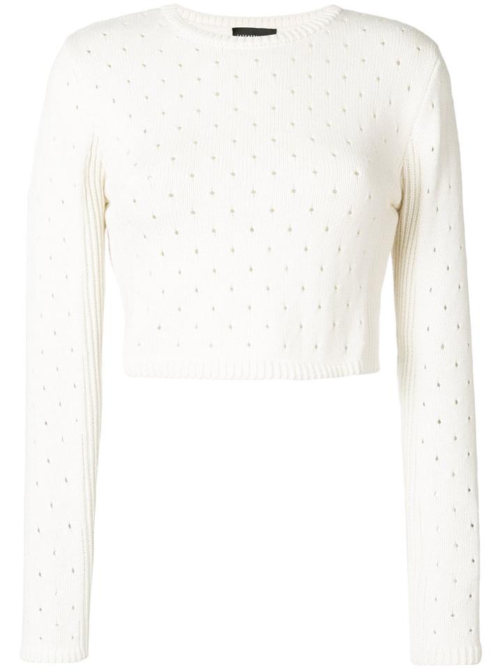 Cashmere In Love Britta Cropped Sweater - Nude & Neutrals