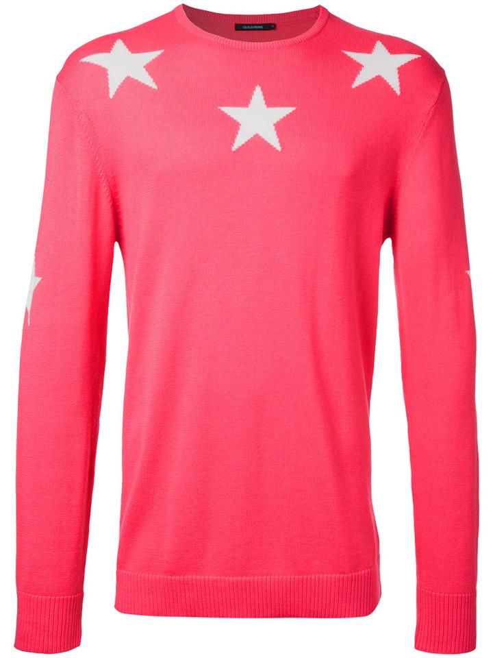 Guild Prime Stars Jumper, Men's, Size: 2, Pink/purple, Cotton/acrylic
