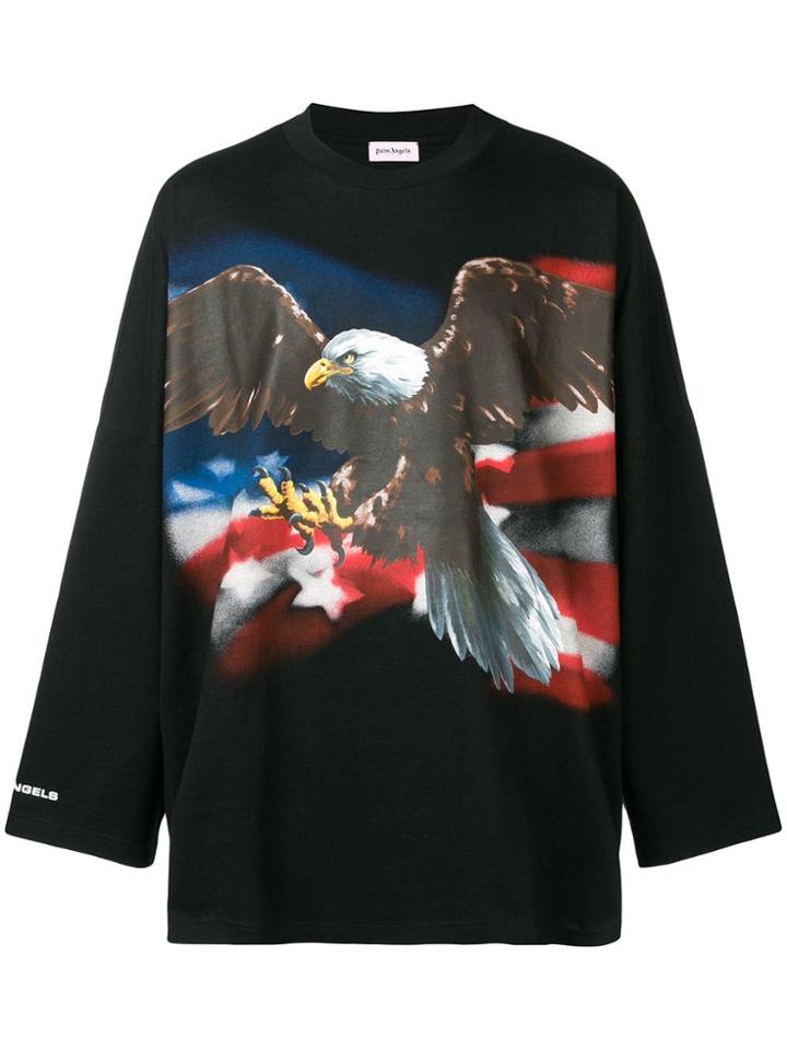 Palm Angels Eagle Print Sweatshirt - Black