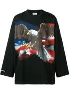 Palm Angels Eagle Print Sweatshirt - Black
