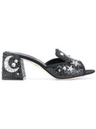 Dolce & Gabbana Star & Moon Embellished Mules - Black