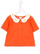 Margherita Kids - Embroidered Collar Cardigan - Kids - Cotton - 5 Yrs, Yellow/orange