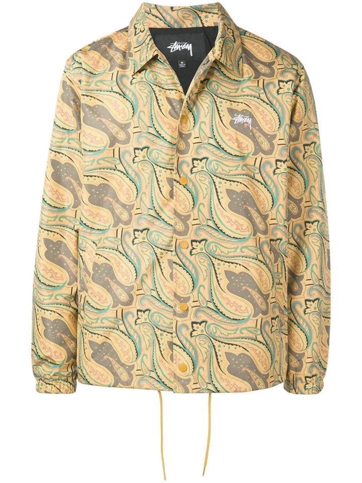 Stussy Paisley Print Shirt Jacket - Gold