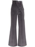 Situationist High-waisted Cotton Trousers - Grey