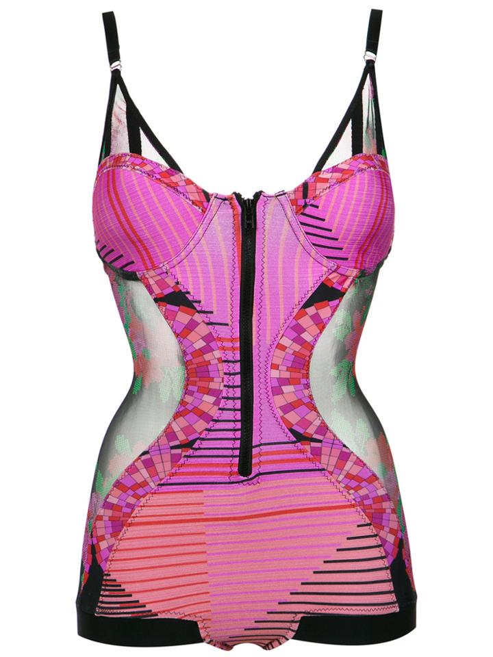 Amir Slama Tulle Panels Swimsuit - Unavailable
