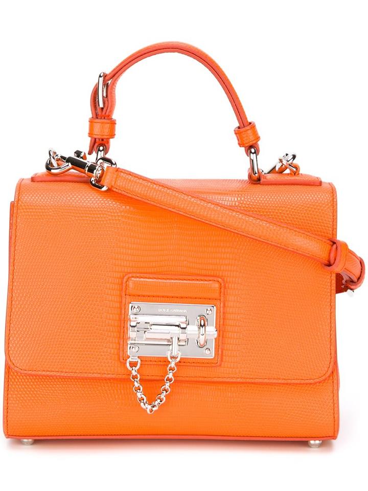 Dolce & Gabbana Small 'monica' Tote, Women's, Yellow/orange