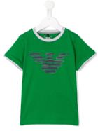 Armani Junior Logo Print T-shirt, Boy's, Size: 6 Yrs, Green