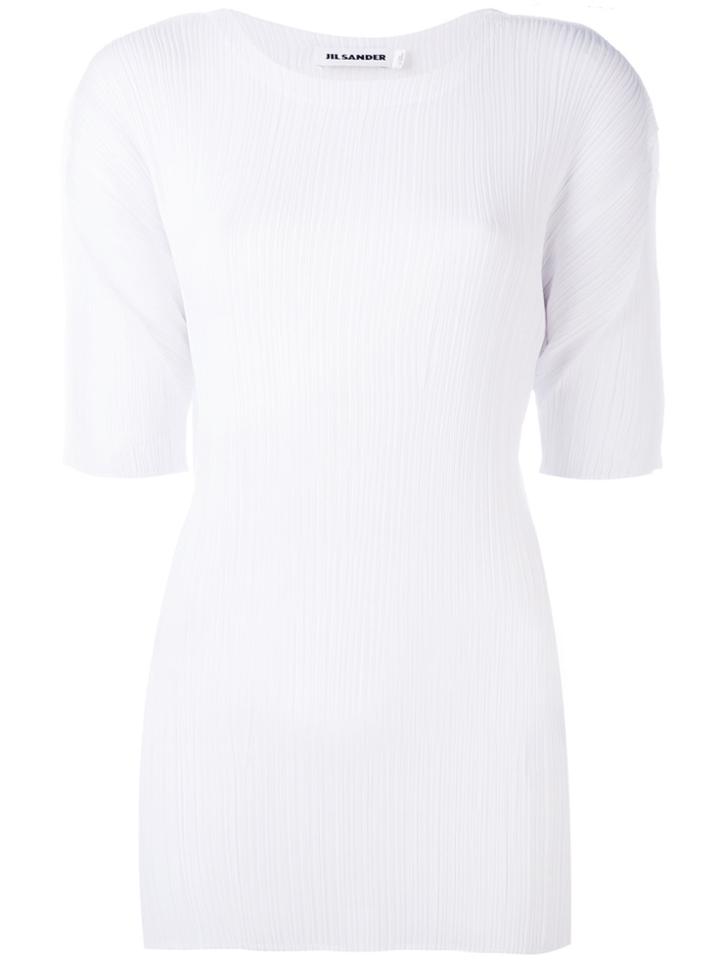 Jil Sander Pleated T-shirt - White
