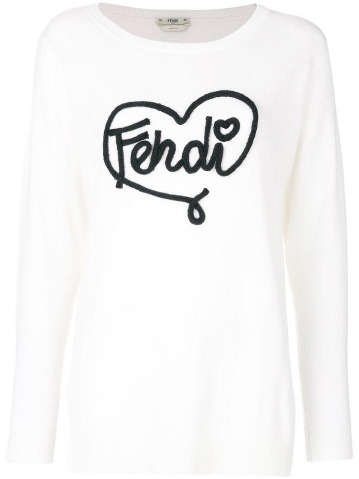 Fendi Open Your Heart Sweater - White