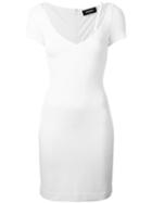 Dsquared2 Deep V-neck Dress, Women's, Size: Large, White, Polyamide/spandex/elastane/viscose