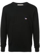Maison Kitsuné Logo Long-sleeve Sweater - Black