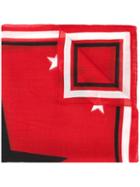 Givenchy 17 Print Scarf, Men's, Red, Modal/cashmere