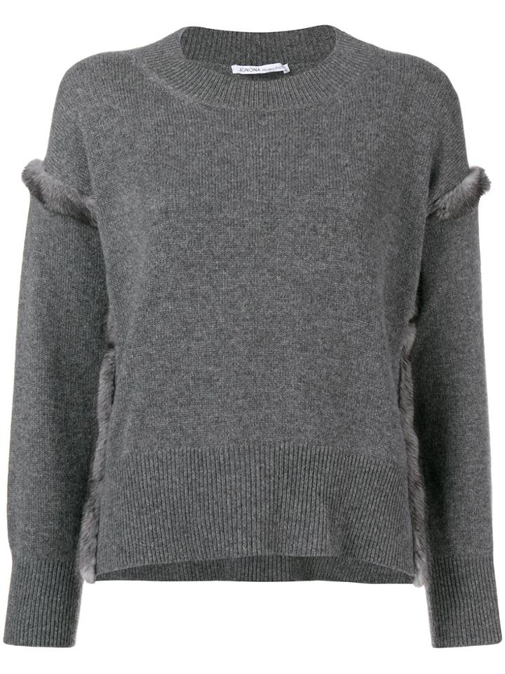 Agnona Trimmed Sleeve Sweater - Grey
