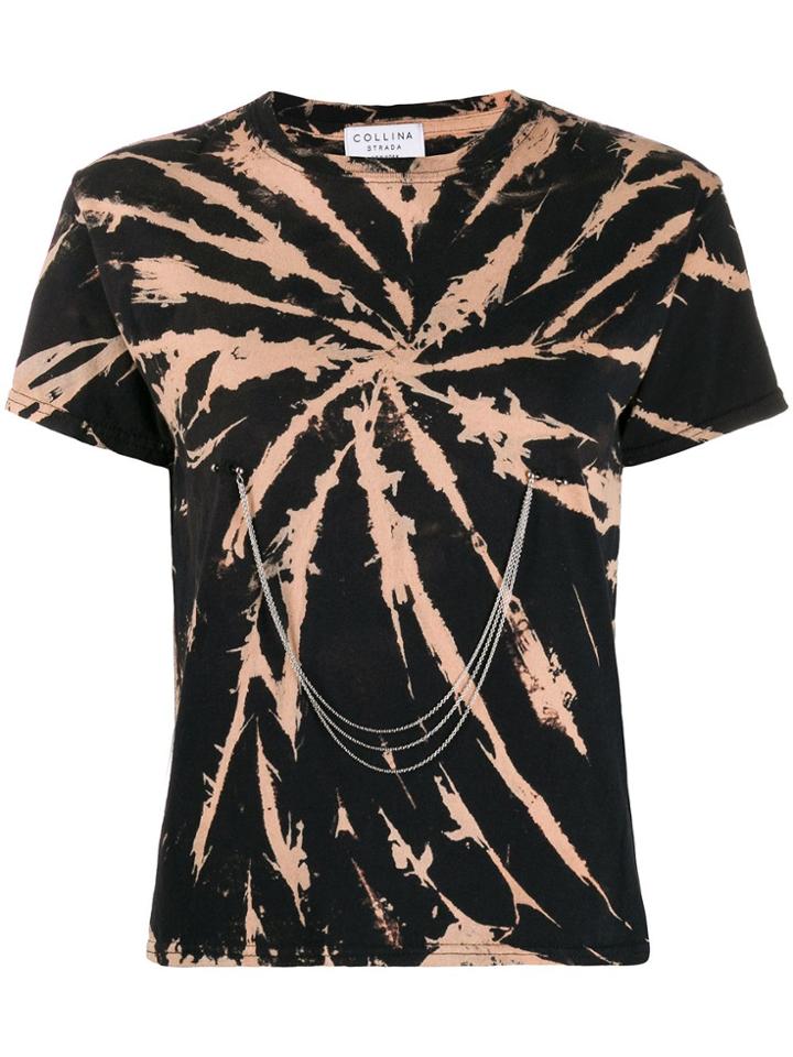 Collina Strada Spiral Bleach Tie Dye T-shirt - Black