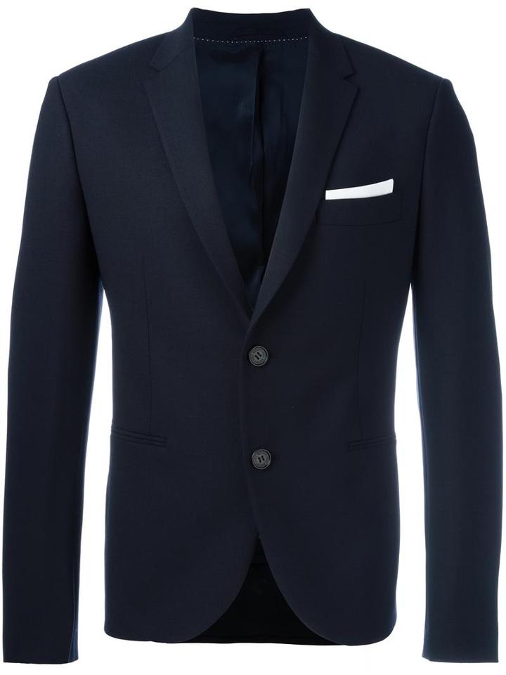 Neil Barrett Classic Blazer, Size: 46, Blue, Polyester/spandex/elastane/virgin Wool/polyester