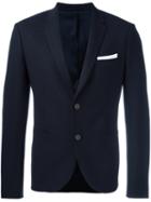 Neil Barrett Classic Blazer, Size: 46, Blue, Polyester/spandex/elastane/virgin Wool/polyester