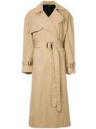 Ellery Illustrated Trench Coat - Brown