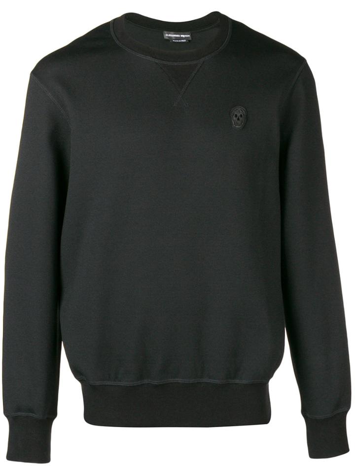 Alexander Mcqueen Skull Patch Sweater - Black