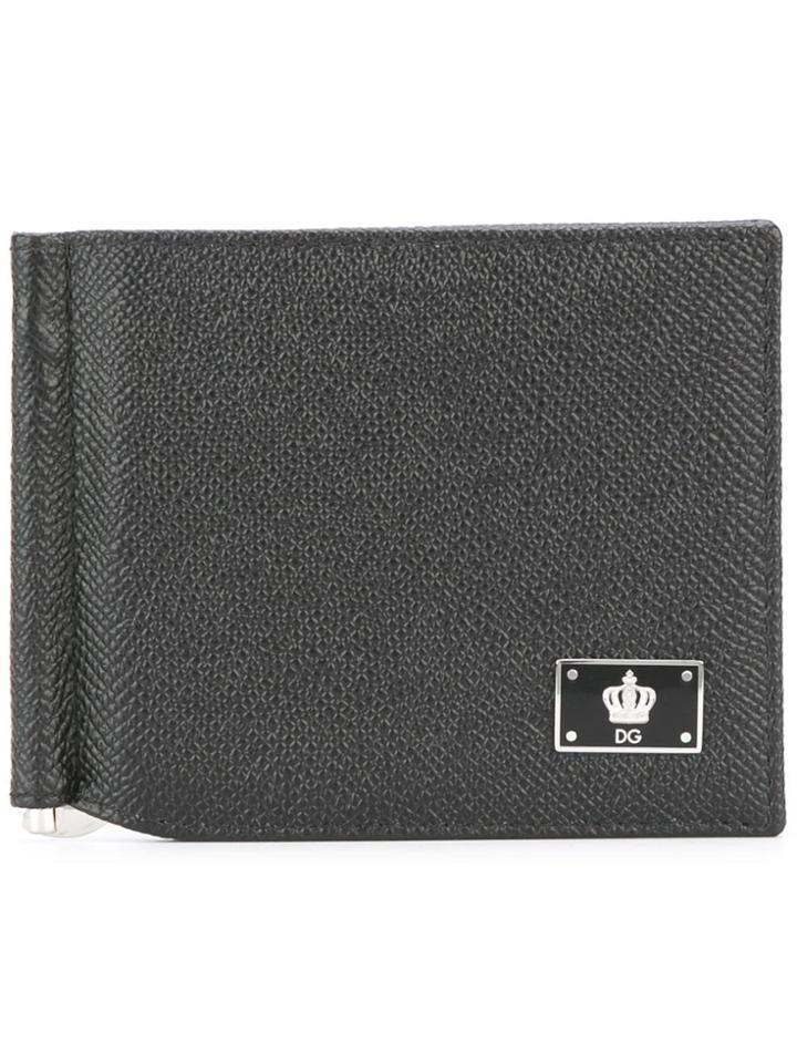 Dolce & Gabbana Crown Logo Plaque Cardholder - Black