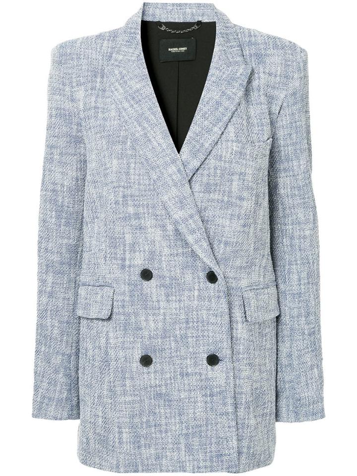 Rachel Comey Woven Double Breasted Blazer - Blue