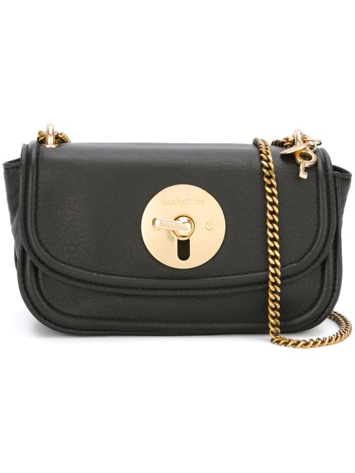 See By Chloé Small 'lois' Crossbody Bag, Women's, Black, Cotton/sheep Skin/shearling