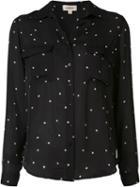 L'agence Star Print Shirt, Women's, Size: Medium, Black, Silk