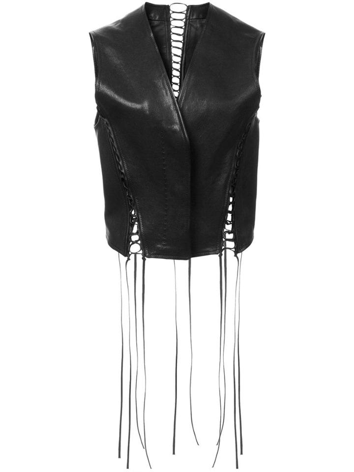 Haider Ackermann Laced Seam Waistcoat - Black