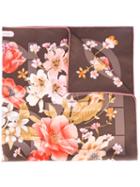 Salvatore Ferragamo - Floral-print Scarf - Women - Silk - One Size, Brown, Silk