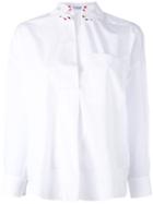 Vivetta Embroidered Collar Shirt, Women's, Size: 38, White, Cotton