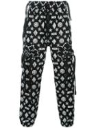 Ktz Gathered Pockets Track Pants, Men's, Size: Small, Black, Cotton