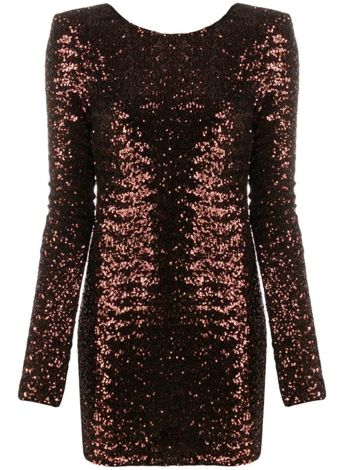 Andamane Sequinned Mini Dress - Brown
