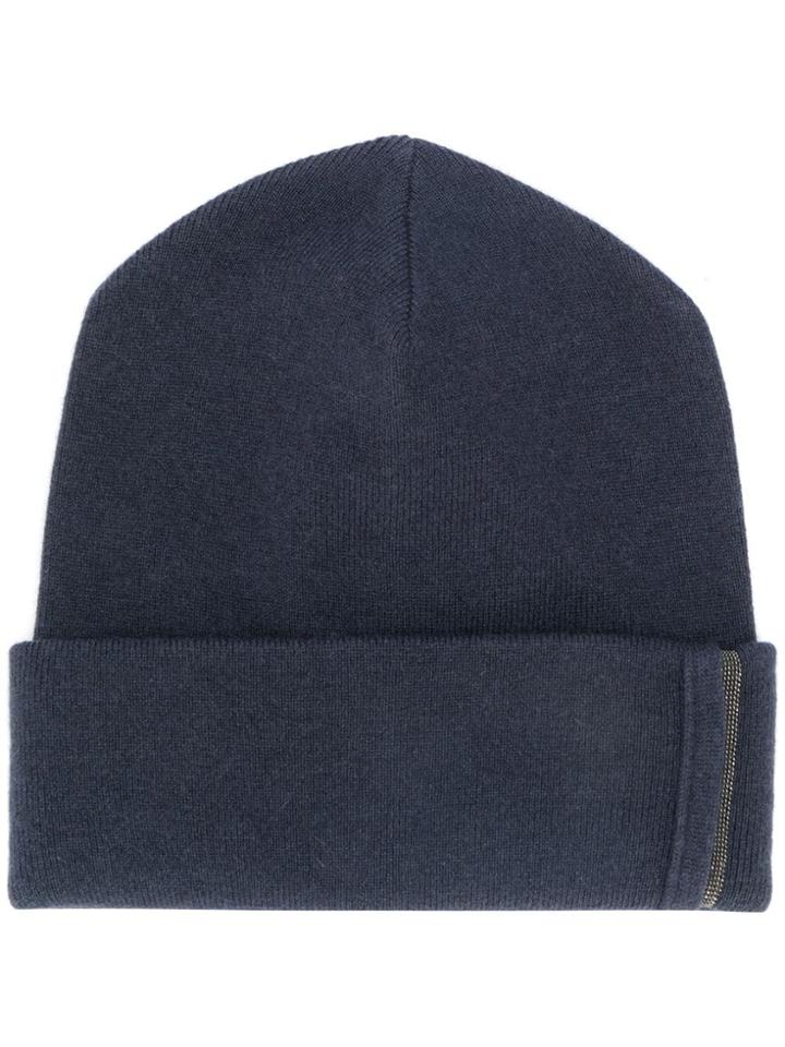 Brunello Cucinelli Fine Knit Beanie - Blue