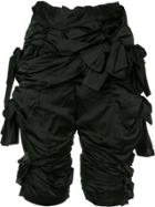Comme Des Garçons Vintage Ruffle Bow Embellished Shorts - Black