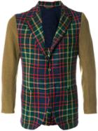 Fortela Tartan Fitted Blazer - Green
