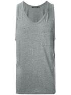 Alexander Wang Scoop Neck Tank Top, Men's, Size: L, Grey, Cotton