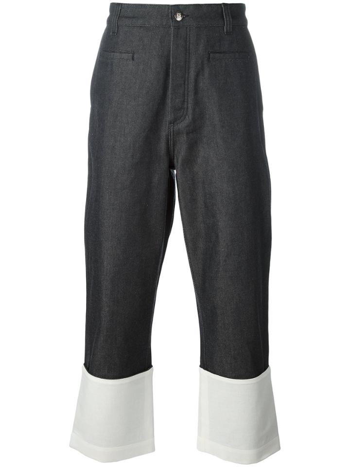 Loewe Wide-leg Contrast Jeans - Blue