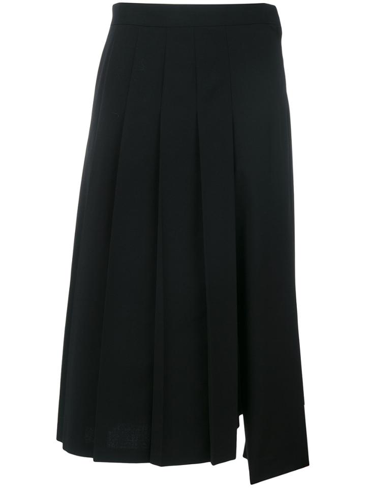 Junya Watanabe Comme Des Garçons Midi Pleated Skirt - Black