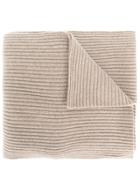 N.peal Short Ribbed Scarf - Nude & Neutrals