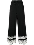 Mcq Alexander Mcqueen Cropped Loose Fit Trousers - Black